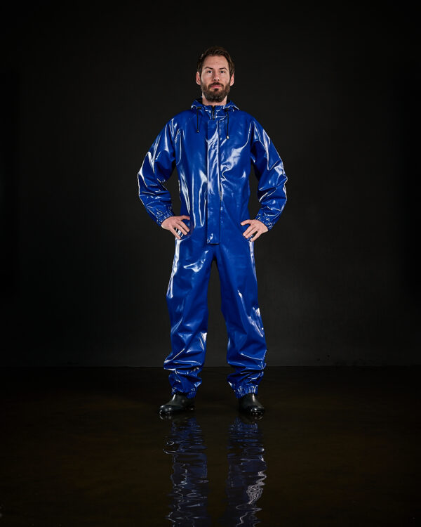 Shiny blue Overall | Farmerrain - Hållbara regnkläder
